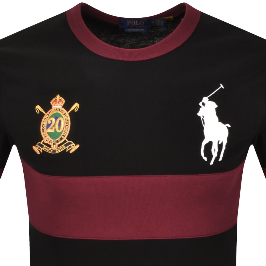 Image number 2 for Ralph Lauren Crew Neck Slim Fit T Shirt Black