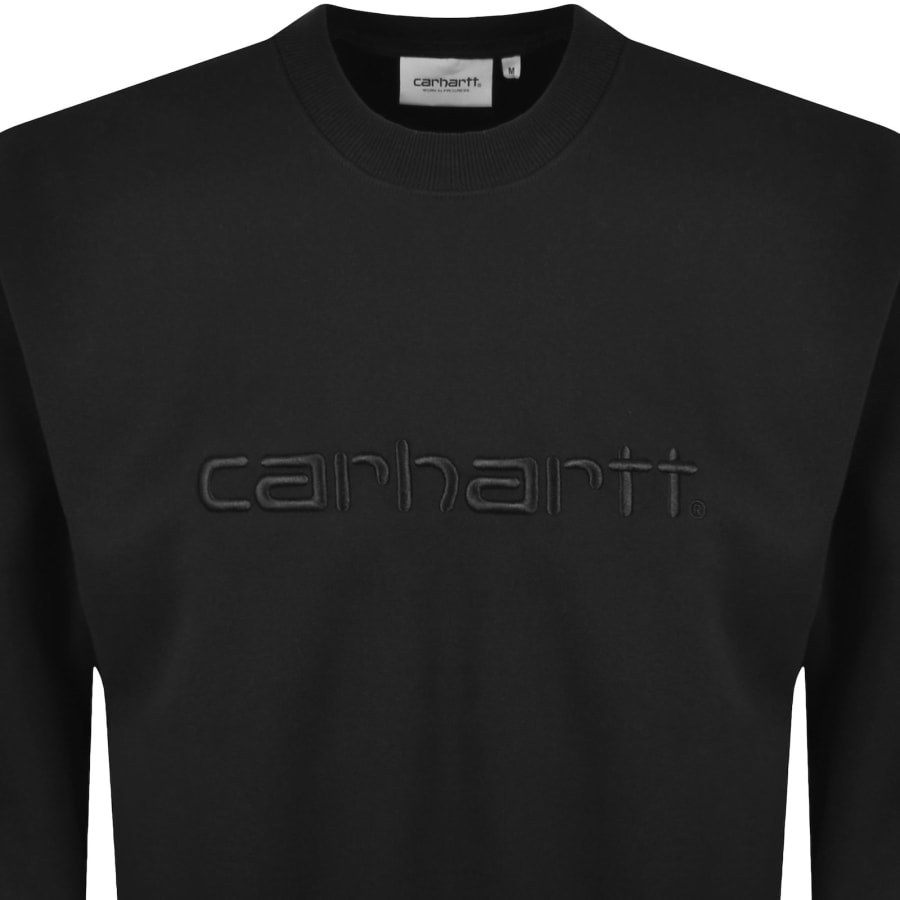 Image number 2 for Carhartt Logo Sweatshirt Black