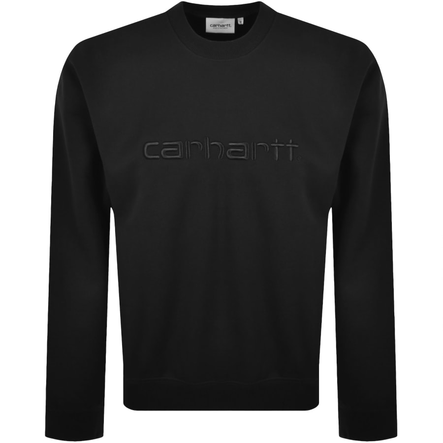 Image number 1 for Carhartt Logo Sweatshirt Black