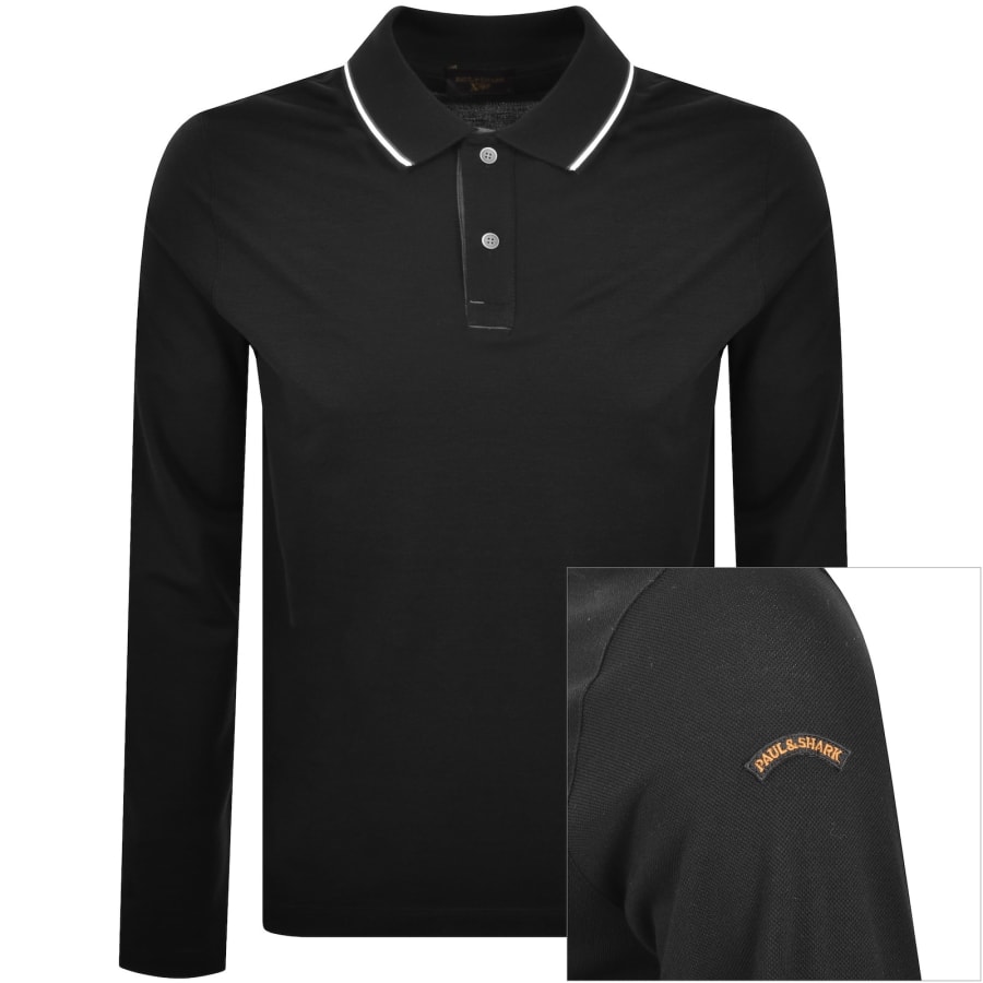Image number 1 for Paul And Shark Polo T Shirt Black