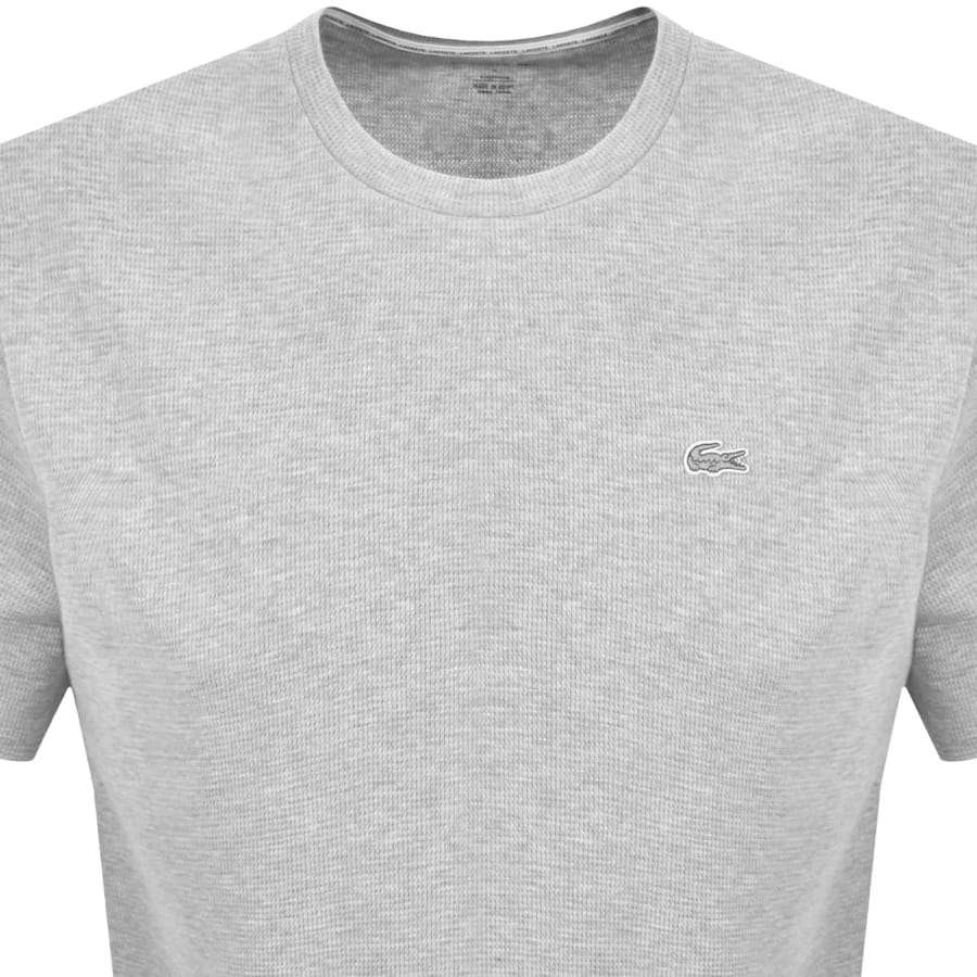 Image number 2 for Lacoste Loungewear Waffle T Shirt Grey