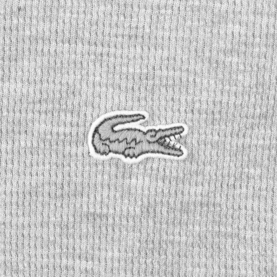 Image number 3 for Lacoste Loungewear Waffle T Shirt Grey