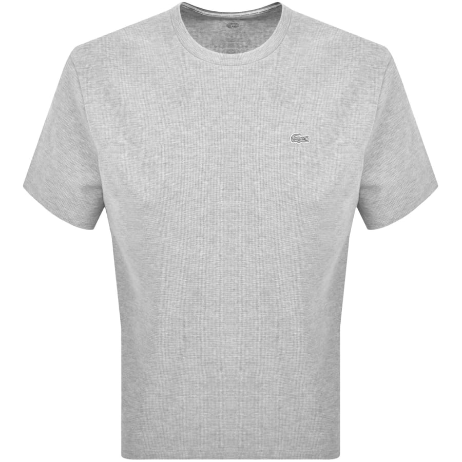 Image number 1 for Lacoste Loungewear Waffle T Shirt Grey