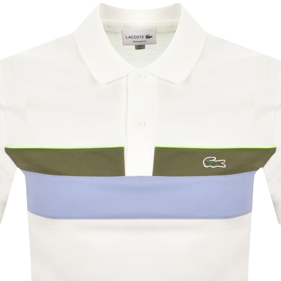 Image number 2 for Lacoste Colour Block Polo T Shirt White