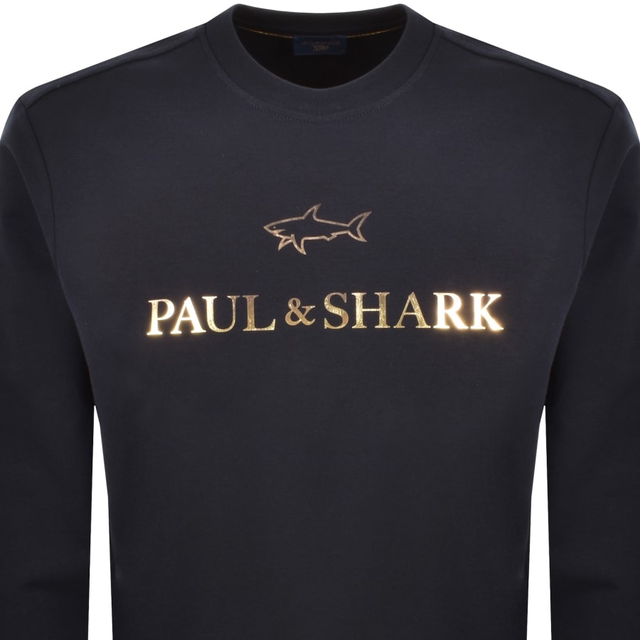 Image number 2 for Paul And Shark Logo Sweatshirt Navy