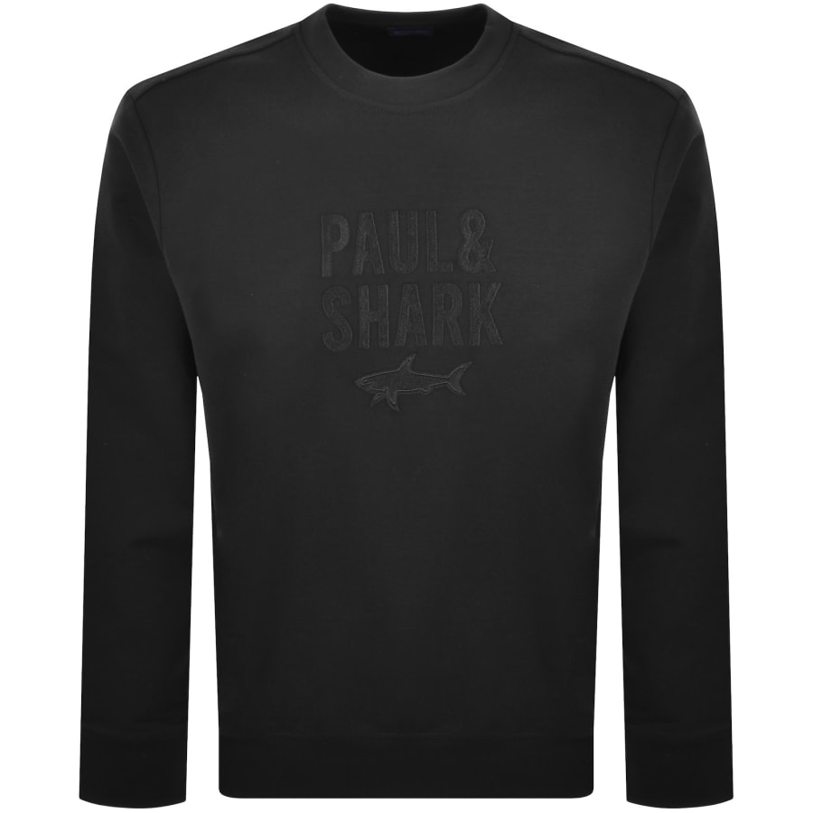 Image number 1 for Paul And Shark Embroidered Logo Sweatshirt Black