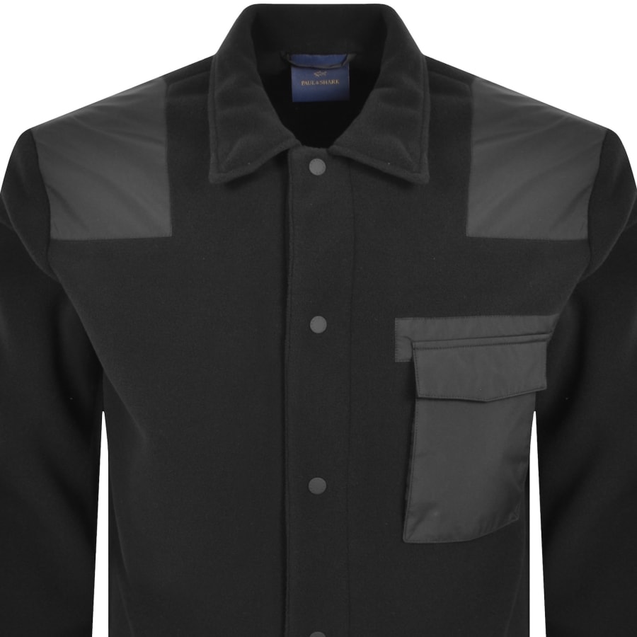 Image number 2 for Paul And Shark Fleece Overshirt Black