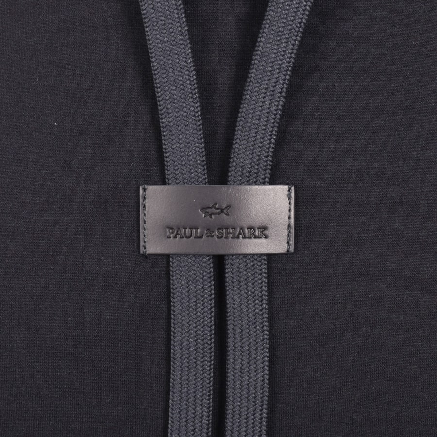 Image number 3 for Paul And Shark Logo Badge Hoodie Navy