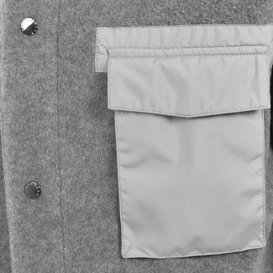 Image number 3 for Paul And Shark Fleece Overshirt Grey