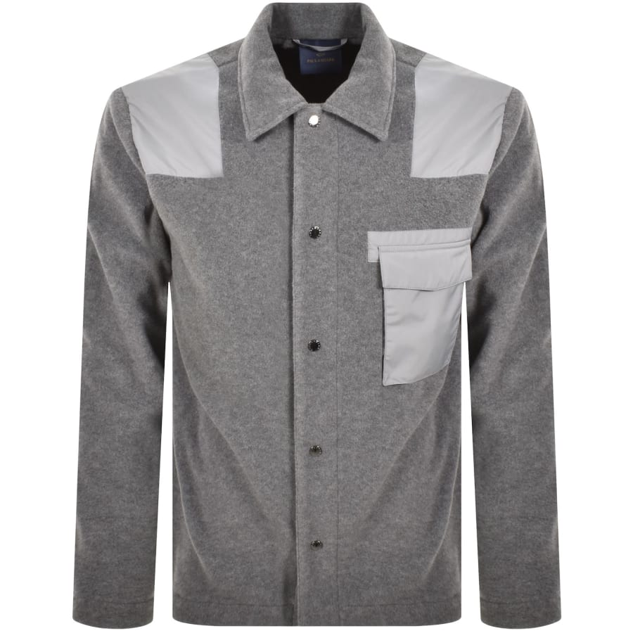 Image number 1 for Paul And Shark Fleece Overshirt Grey