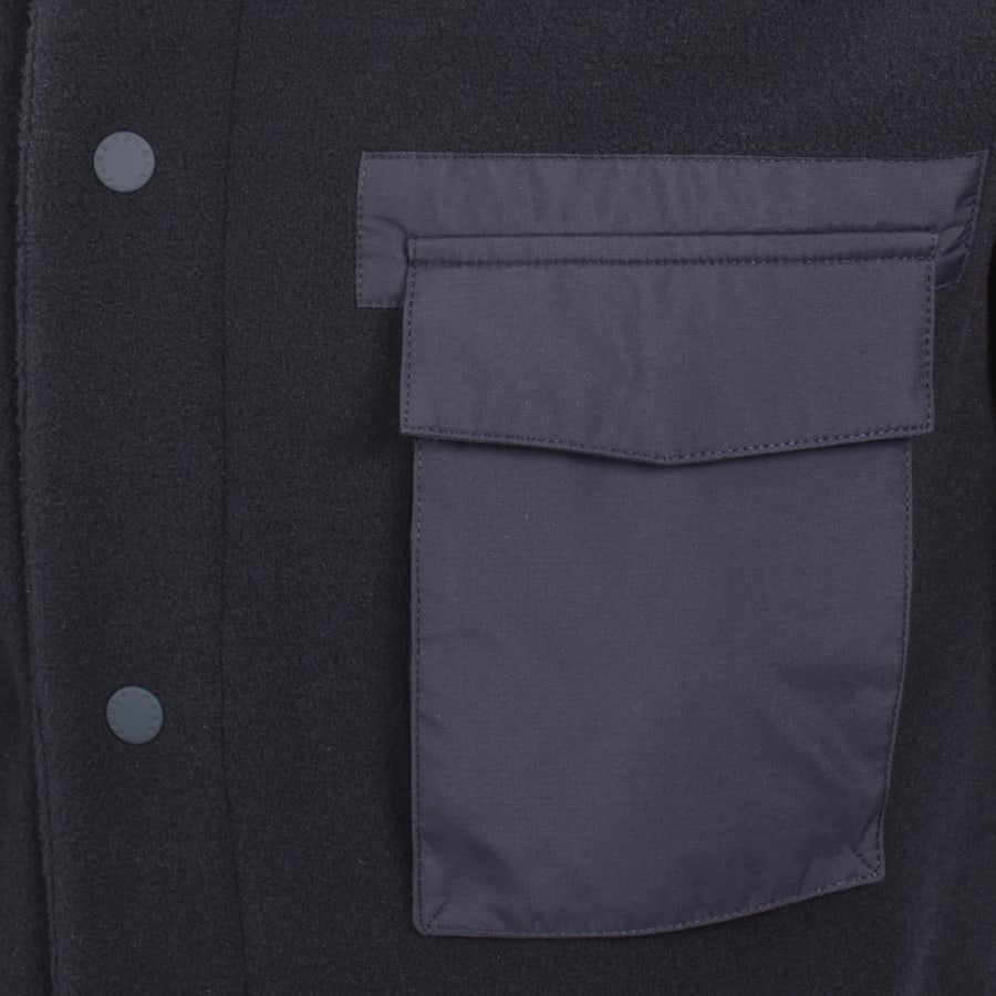 Image number 3 for Paul And Shark Fleece Overshirt Navy