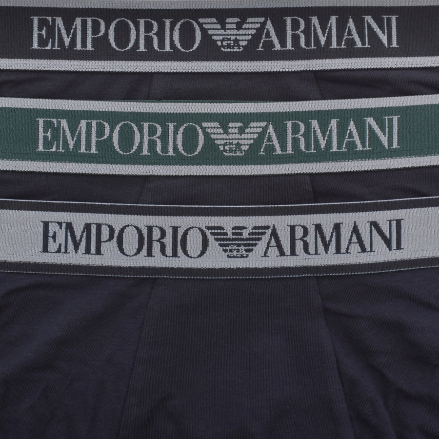 Image number 5 for Emporio Armani 3 Pack Boxer Briefs Armani Blue