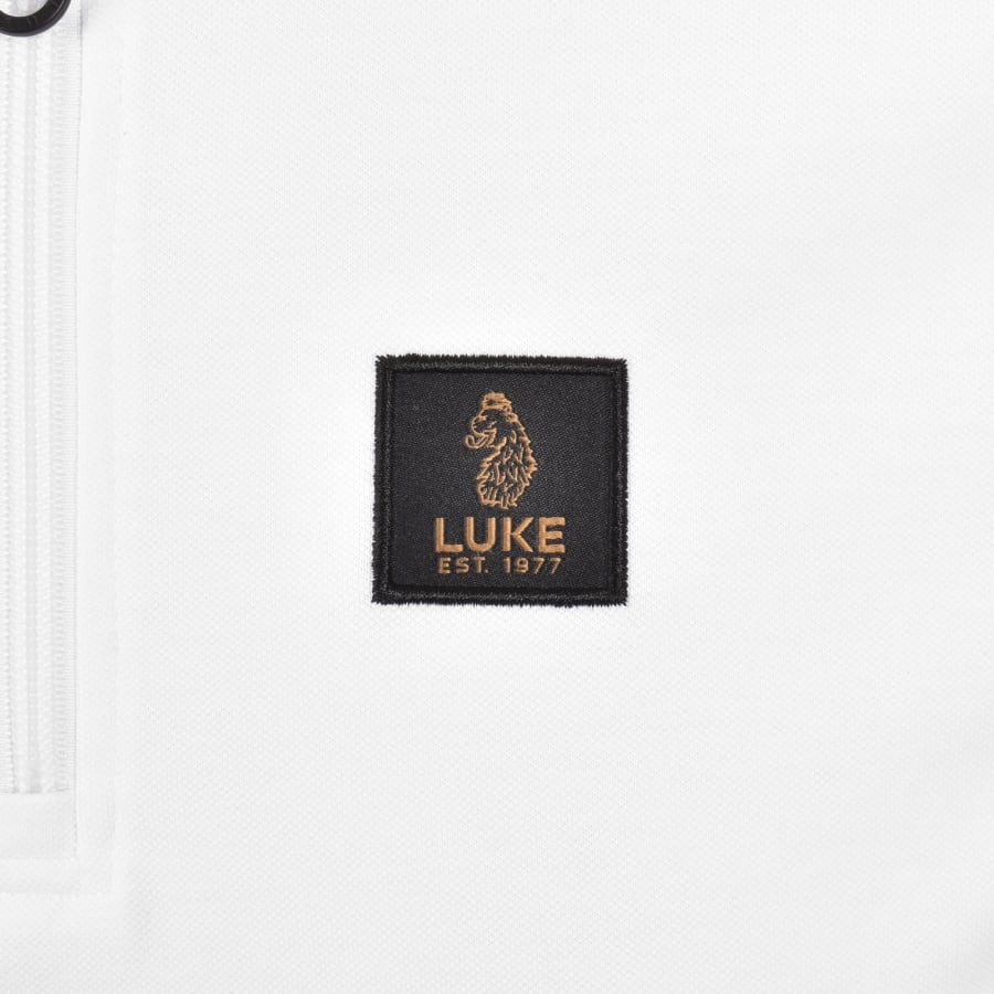 Image number 3 for Luke 1977 Throop Zip Polo T Shirt White
