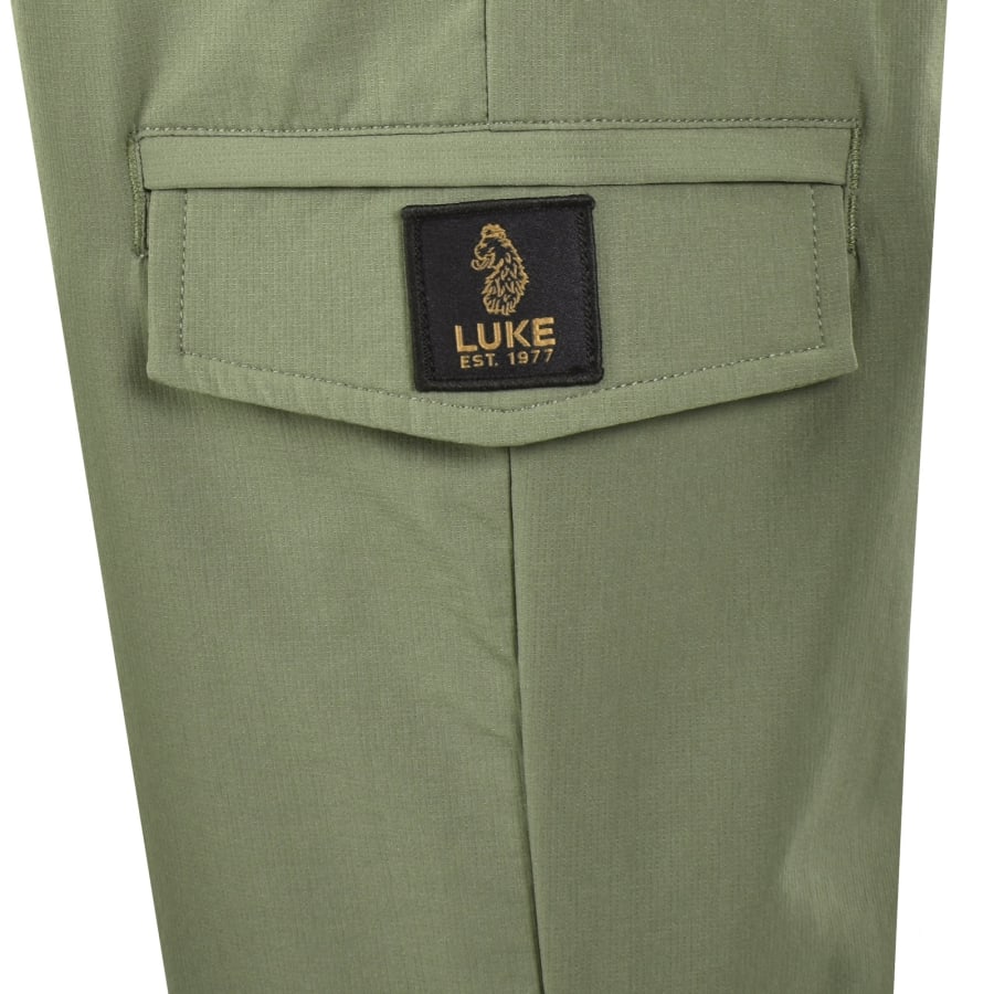 Image number 3 for Luke 1977 Semantic Woven Trousers Green