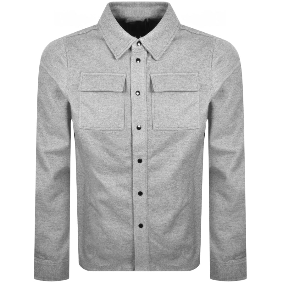 Image number 2 for Luke 1977 Ettrick Overshirt Grey Marl