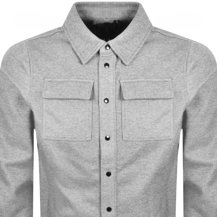 Image number 3 for Luke 1977 Ettrick Overshirt Grey Marl