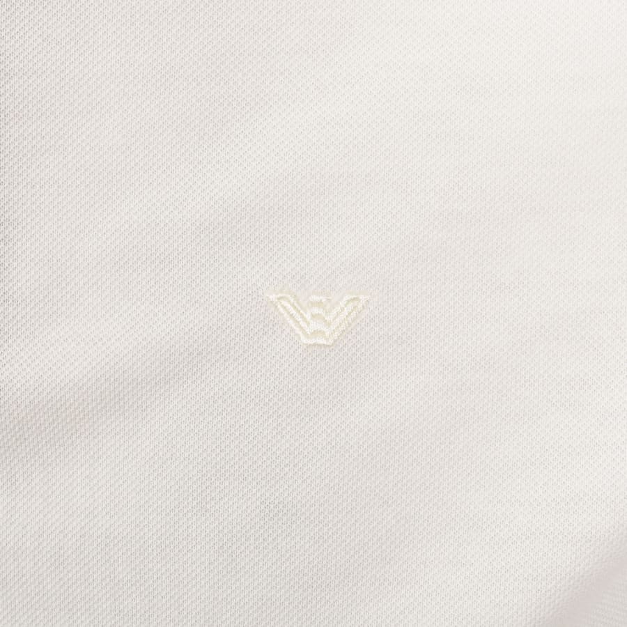 Image number 3 for Emporio Armani Contrast Placket Polo Snow White