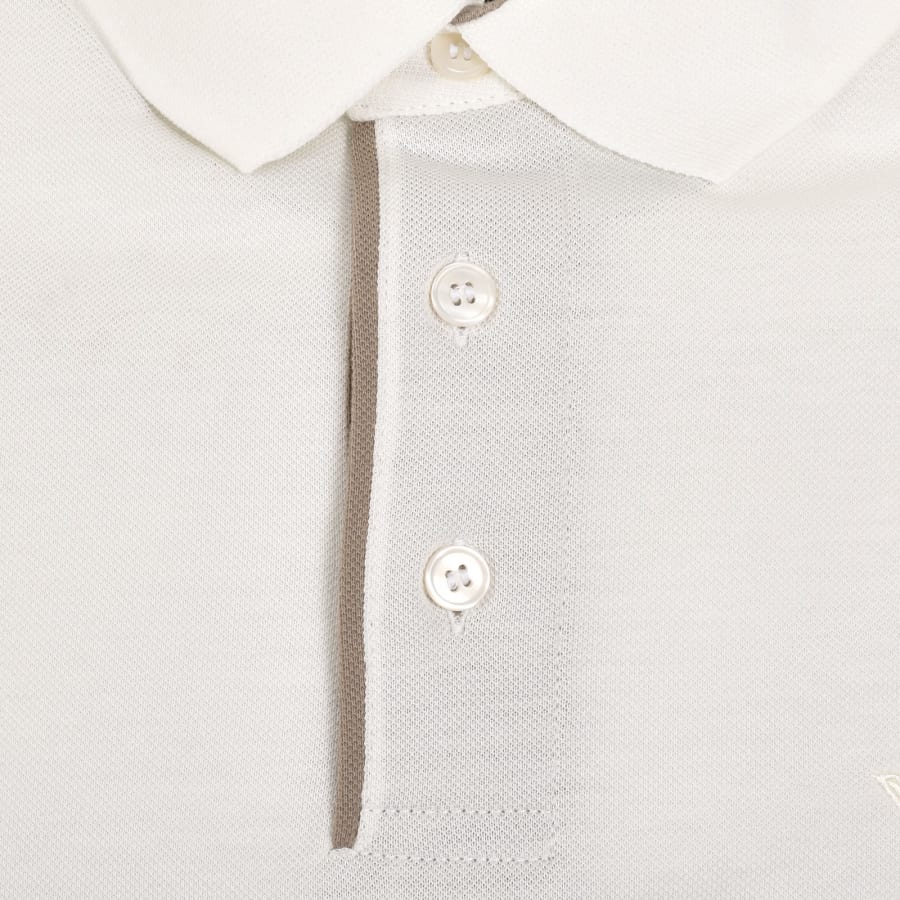Image number 4 for Emporio Armani Contrast Placket Polo Snow White
