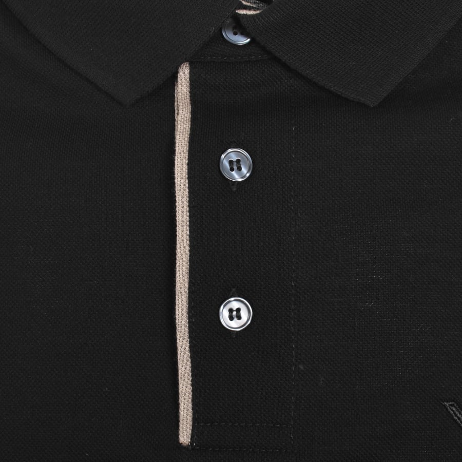 Image number 4 for Emporio Armani Contrast Placket Polo Black