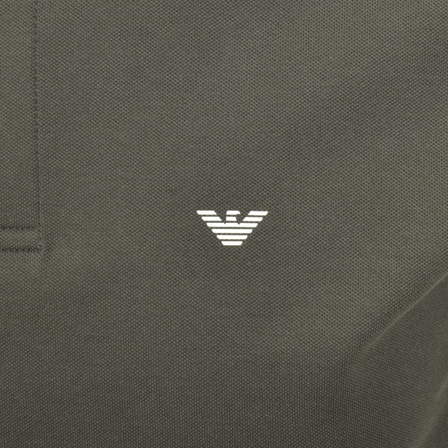 Image number 3 for Emporio Armani Short Sleeved Polo T Shirt Green