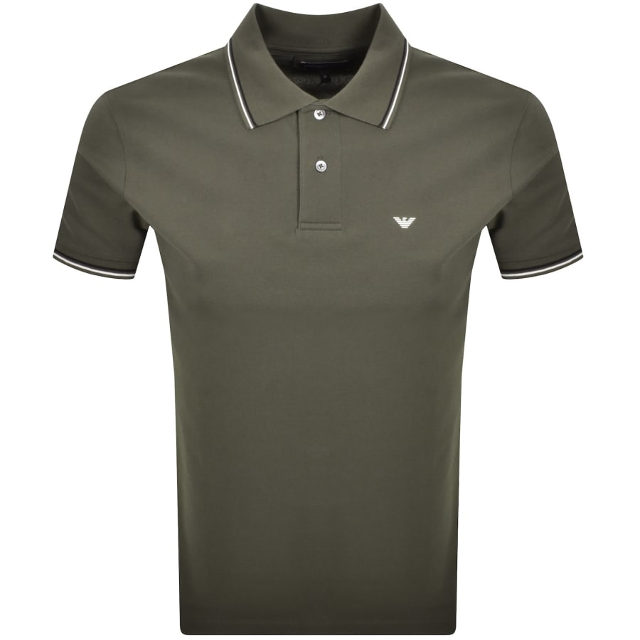 Image number 1 for Emporio Armani Short Sleeved Polo T Shirt Green