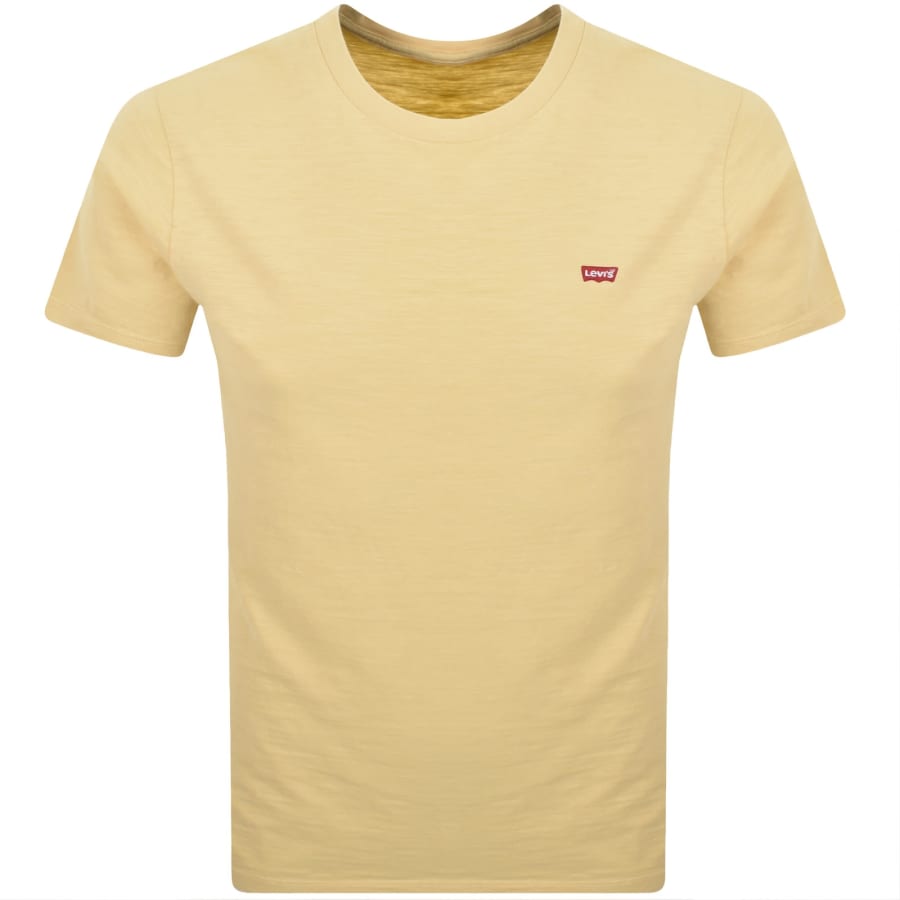 Image number 1 for Levis Original Housemark T Shirt Straw Yellow