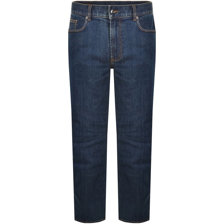 Image number 2 for Emporio Armani J76 Straight Fit Jeans Blue Denim