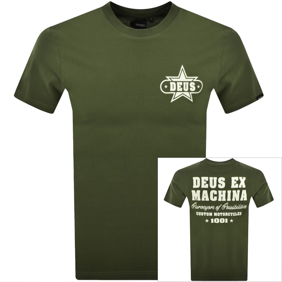 Image number 1 for Deus Ex Machina Gumshoe T Shirt Green