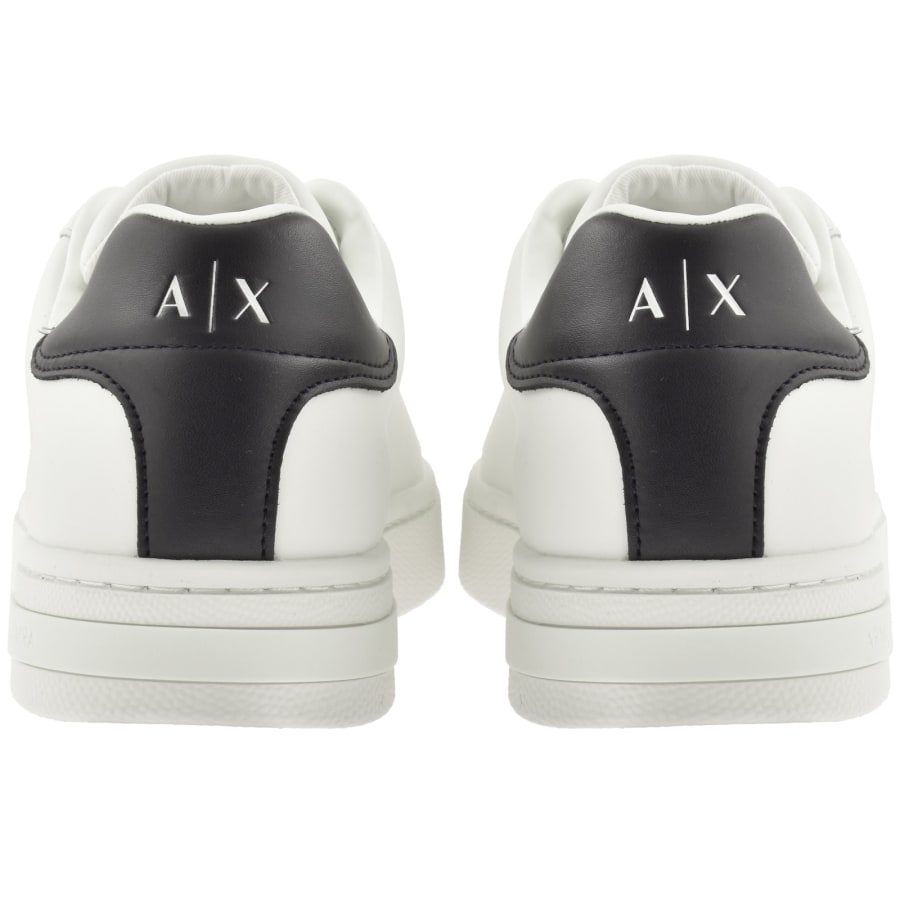 Image number 2 for Armani Exchange Logo Trainers White