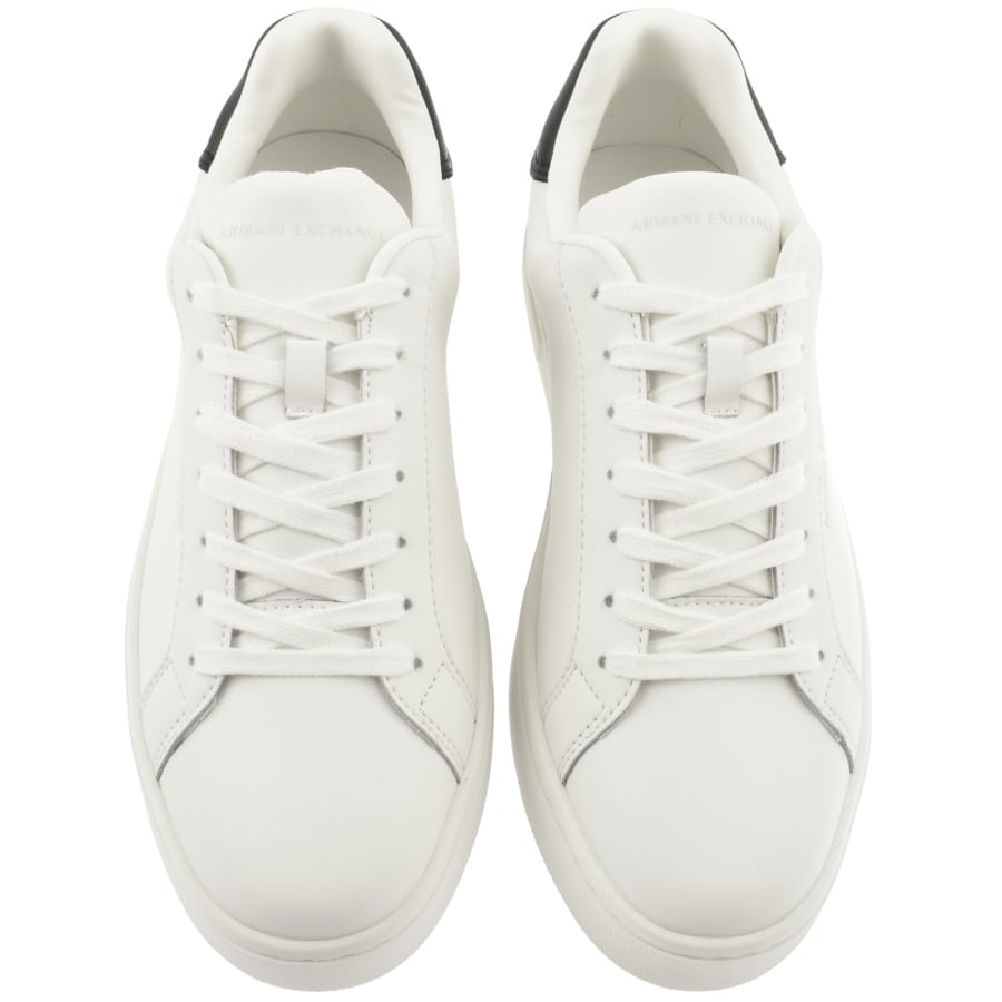 Image number 3 for Armani Exchange Logo Trainers White