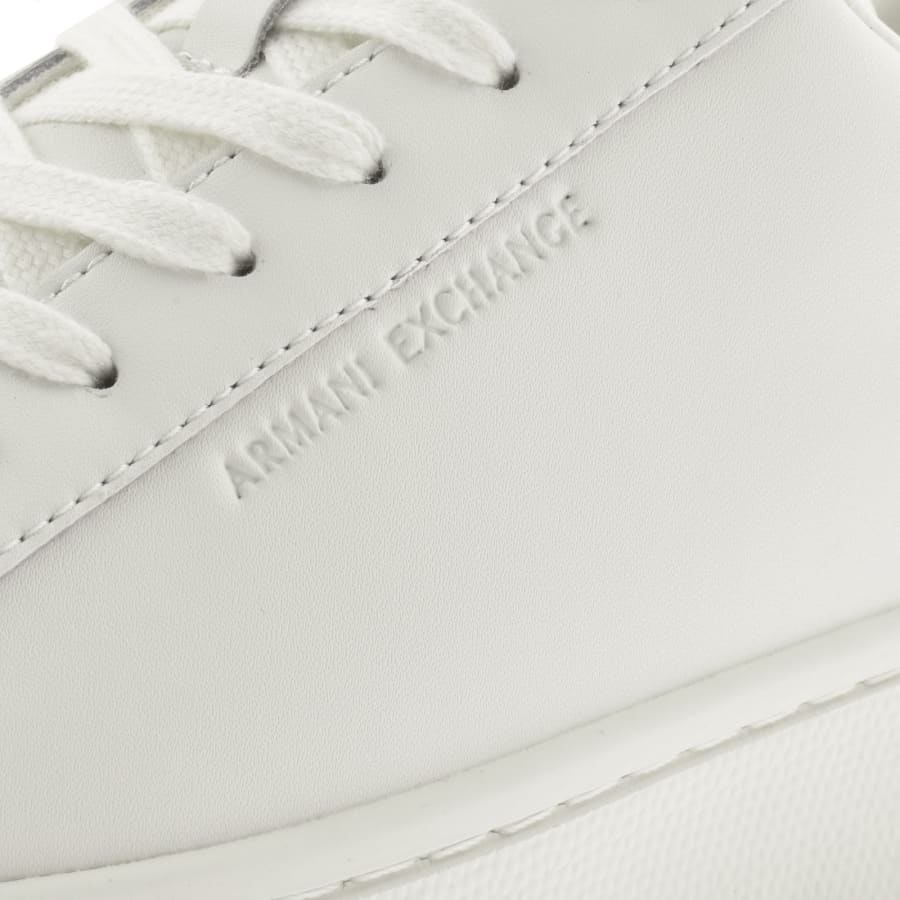 Image number 4 for Armani Exchange Logo Trainers White