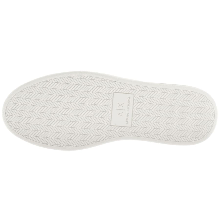 Image number 5 for Armani Exchange Logo Trainers White