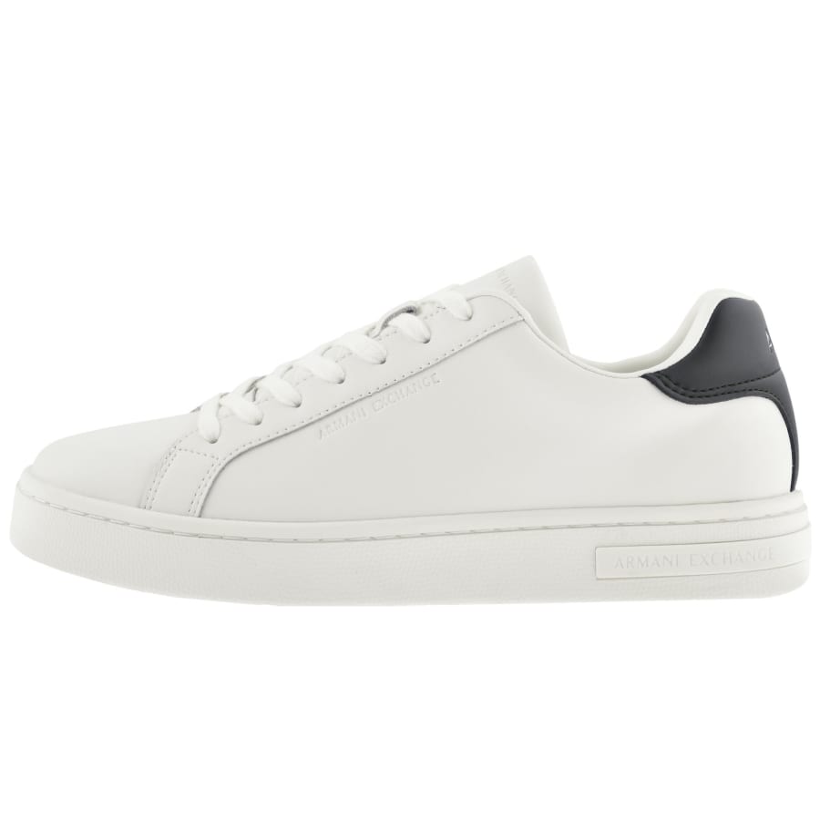 Image number 1 for Armani Exchange Logo Trainers White