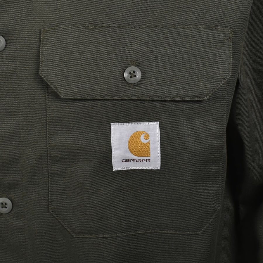 Image number 3 for Carhartt WIP Craft Long Sleeve Shirt Cypress Green