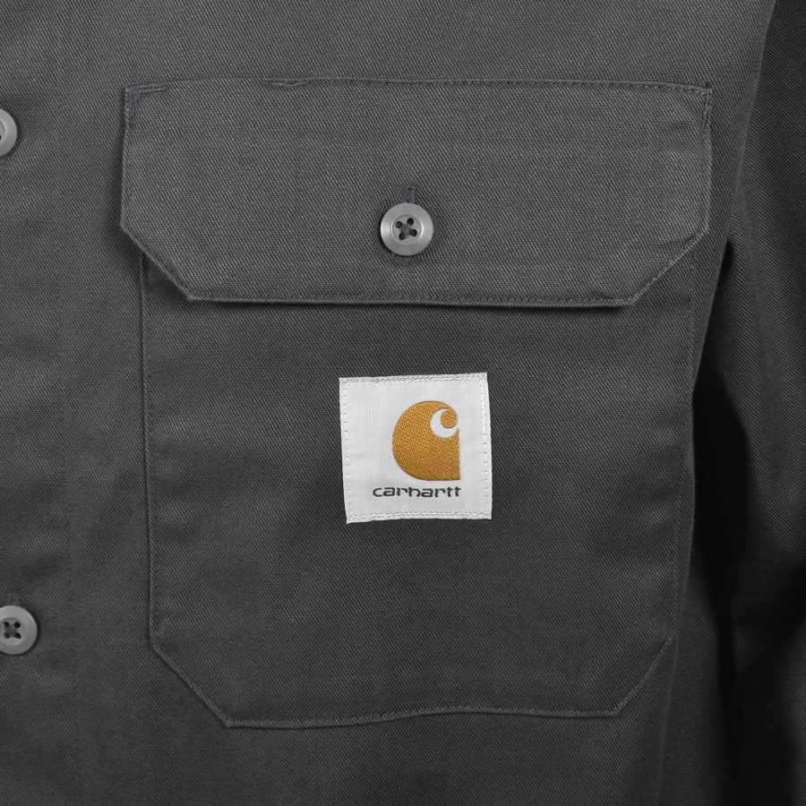 Image number 3 for Carhartt WIP Craft Long Sleeve Shirt Porphyry Grey