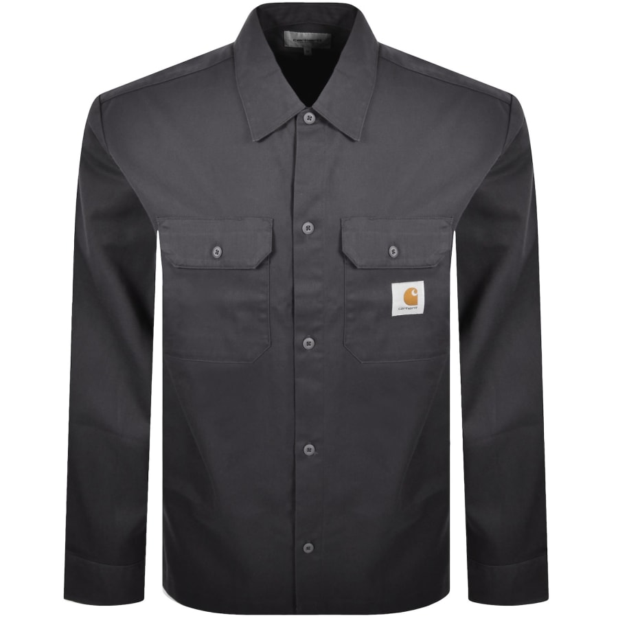 Image number 1 for Carhartt WIP Craft Long Sleeve Shirt Porphyry Grey