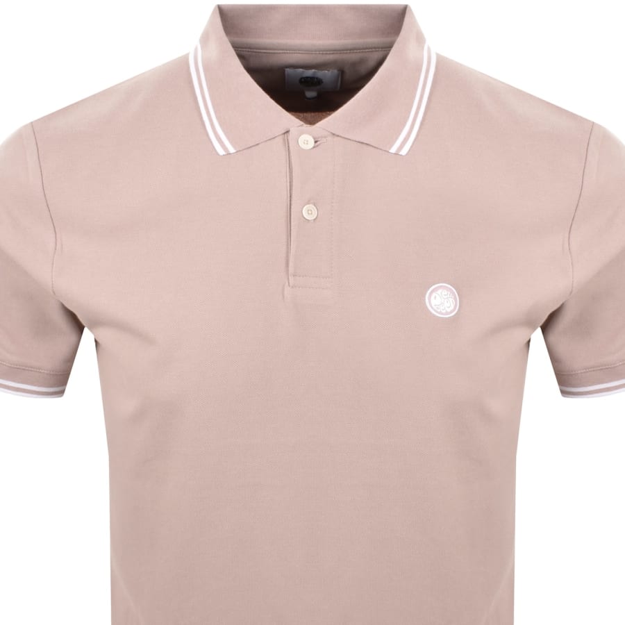 Image number 2 for Pretty Green Barton Polo T Shirt Dusky Pink