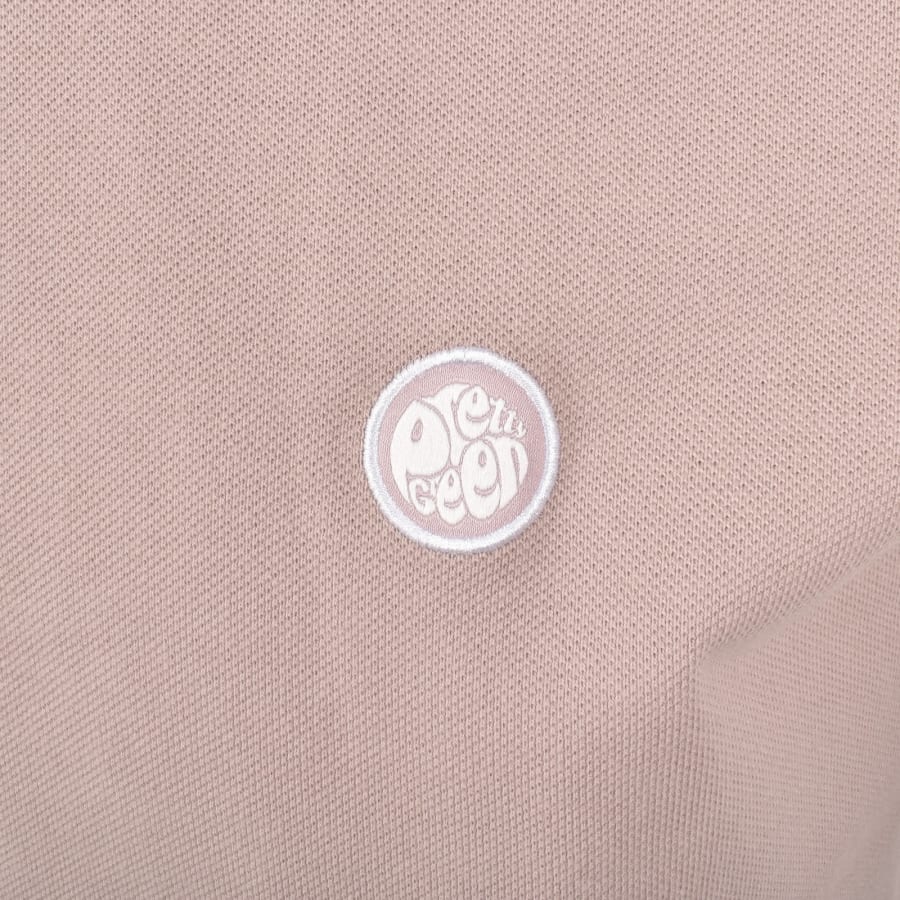 Image number 3 for Pretty Green Barton Polo T Shirt Dusky Pink