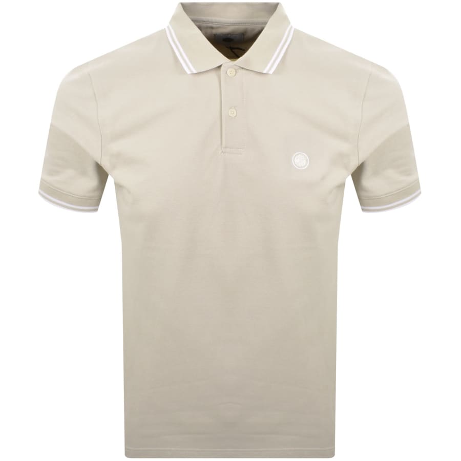Image number 1 for Pretty Green Barton Polo T Shirt Grey Stone