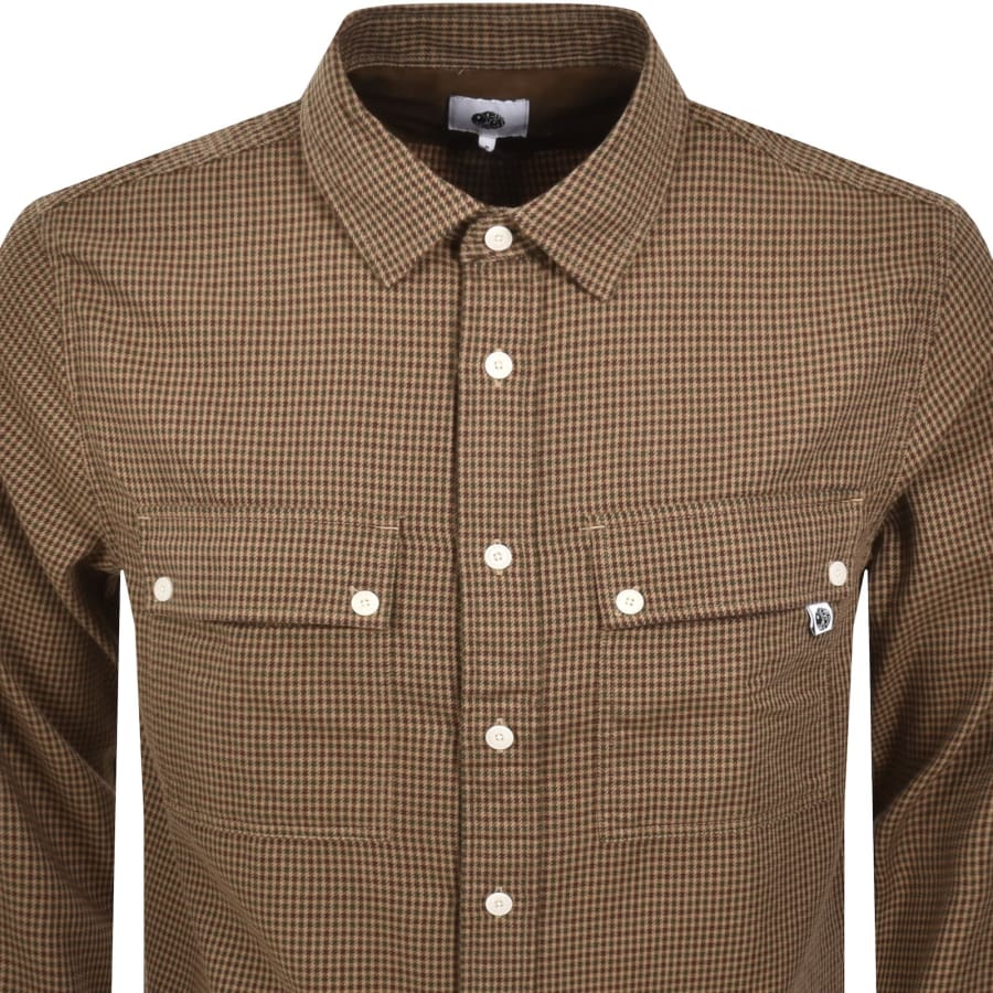 Image number 2 for Pretty Green Wykeham Check Shirt Khaki