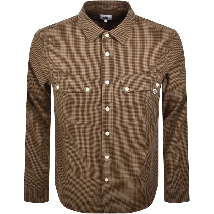 Image number 1 for Pretty Green Wykeham Check Shirt Khaki