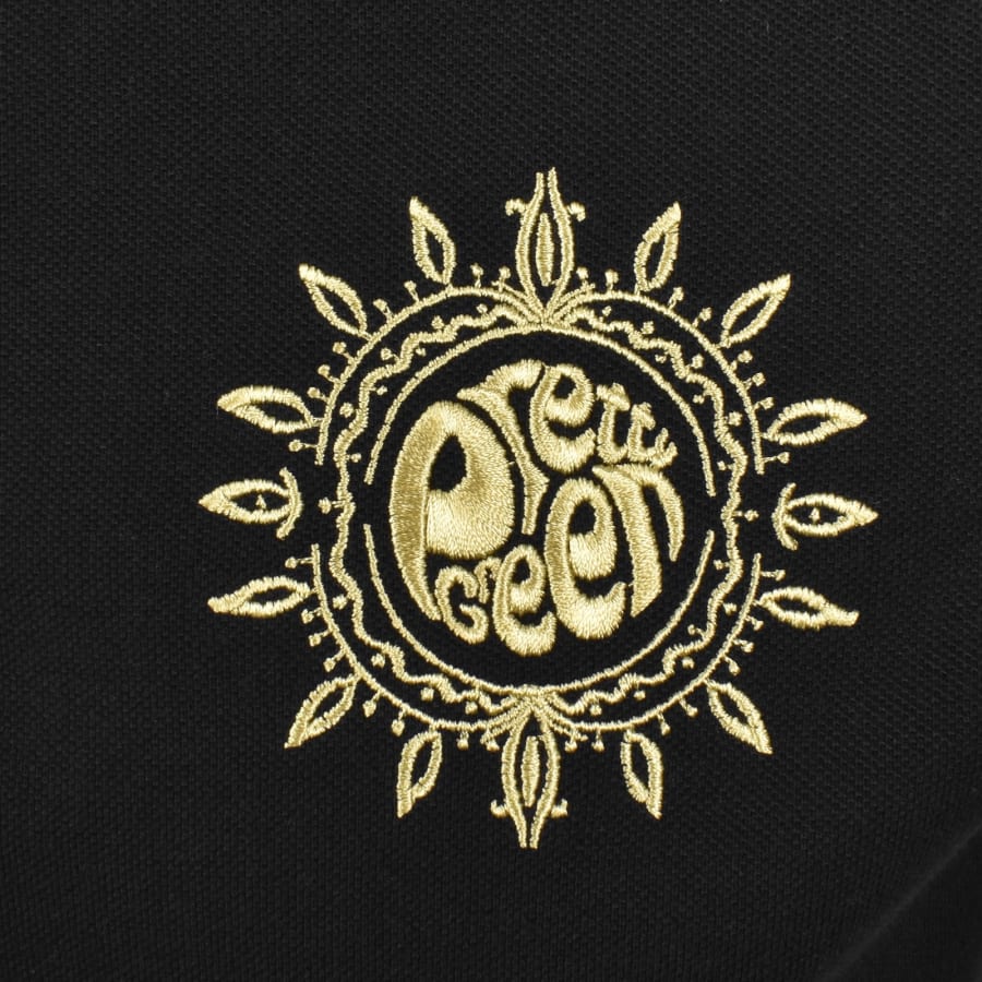 Image number 3 for Pretty Green Parthian Motif Polo T Shirt Black
