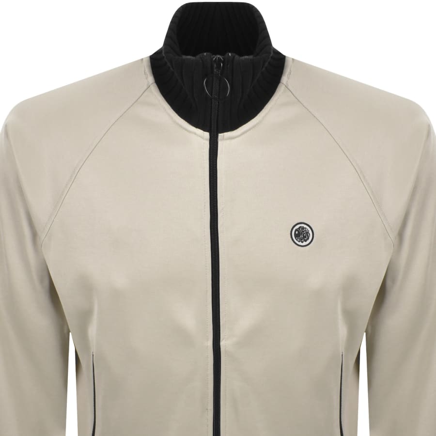 Image number 2 for Pretty Green Highbank Track Top Beige