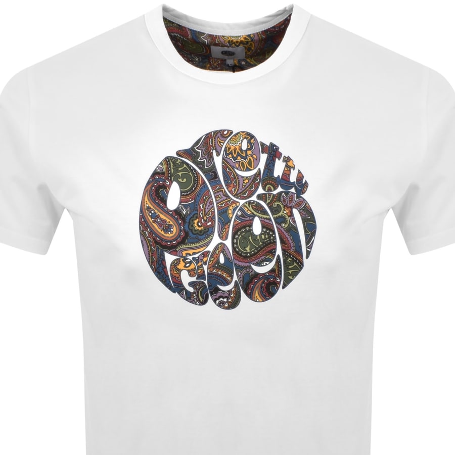 Image number 2 for Pretty Green Paisley Logo T Shirt White