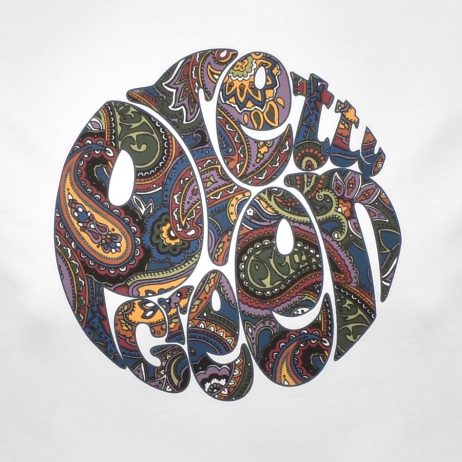 Image number 3 for Pretty Green Paisley Logo T Shirt White