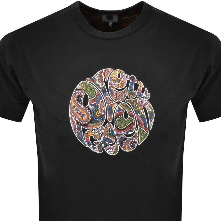 Image number 2 for Pretty Green Paisley Logo T Shirt Black