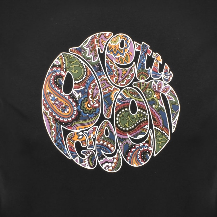 Image number 3 for Pretty Green Paisley Logo T Shirt Black