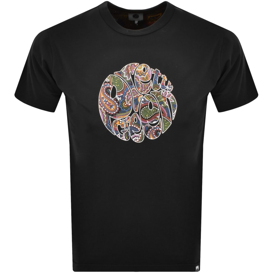 Image number 1 for Pretty Green Paisley Logo T Shirt Black