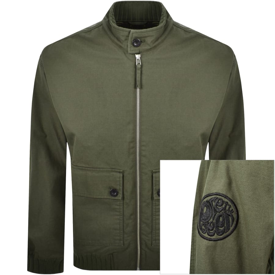 Image number 1 for Pretty Green Hatton Harrington Jacket Khaki