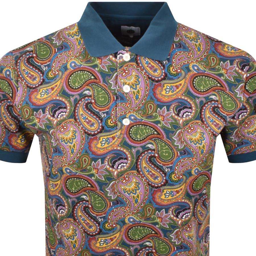 Image number 2 for Pretty Green House Paisley Polo T Shirt Multi